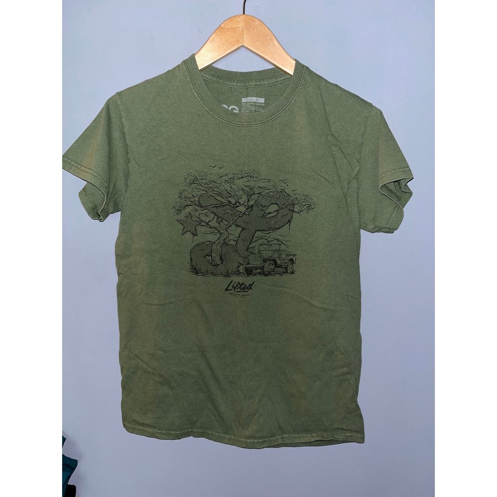 LRG Lifted Research Group Green Graphic T‎ Shirt Size Small Graphic Tee